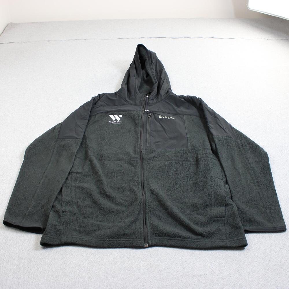 Cotopaxi Jacket Mens 2XL Black Hooded Fleece Full Zip Business Logo Athleisure